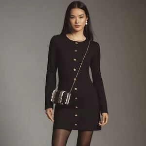 REFORMATION Micah Knit Black Mini Dress Size XL NWT